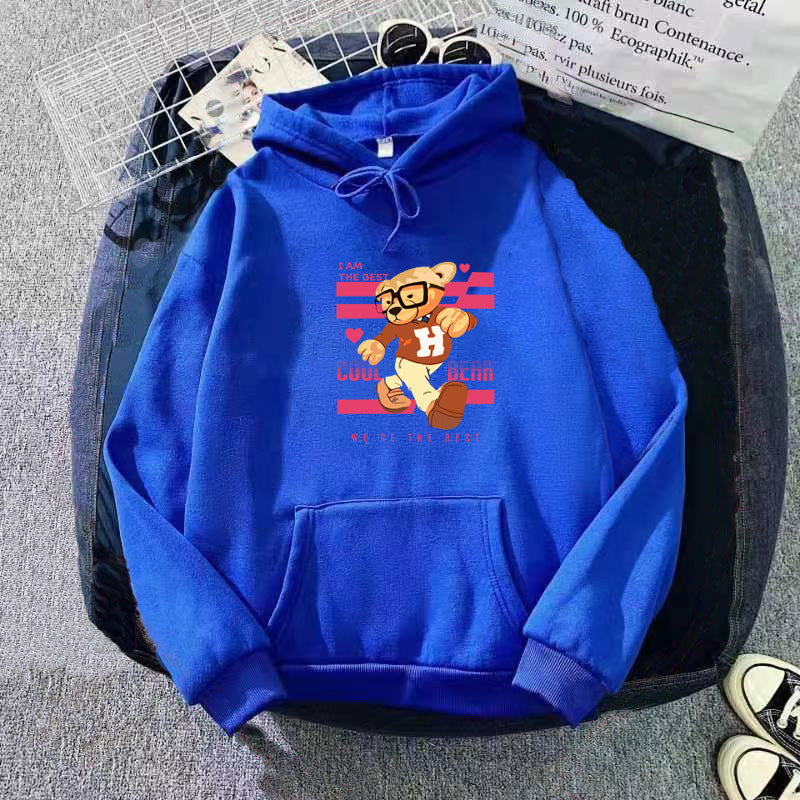 Kvinnors hoodie med roliga björnmotiv och unik grafisk tryck Mirla-Eva Jonsson