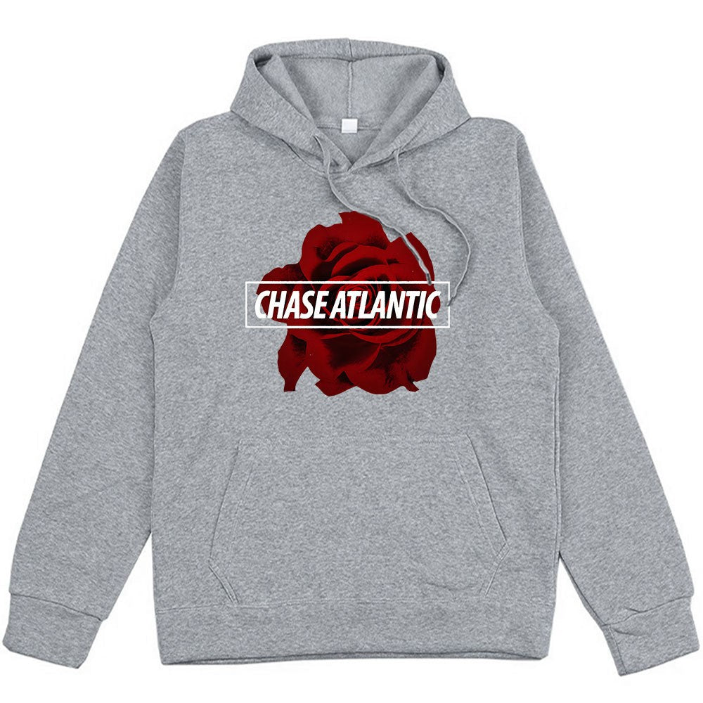 Kvinnors hoodie med romantisk rosdesign Mirla-Eva Jonsson