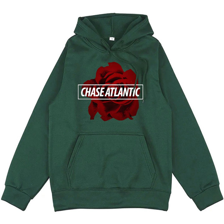 Kvinnors hoodie med romantisk rosdesign Mirla-Eva Jonsson