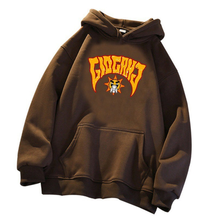 Kvinnors hoodie med slående grafisk design och konstnärlig tryck Mirla-Eva Jonsson