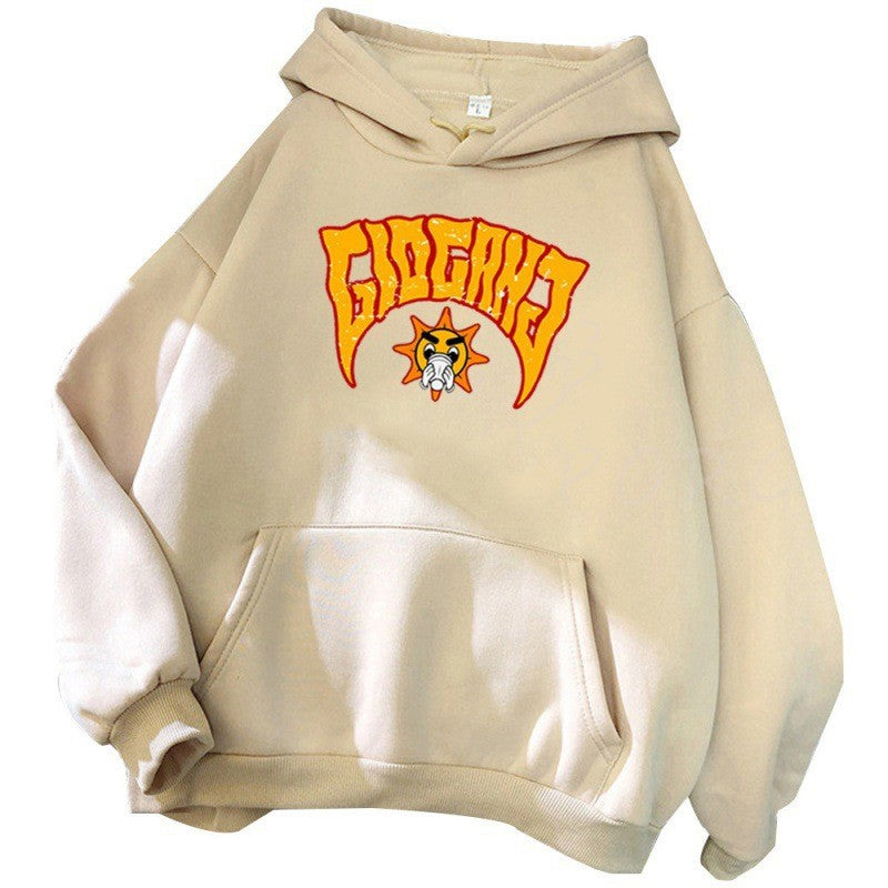 Kvinnors hoodie med slående grafisk design och konstnärlig tryck Mirla-Eva Jonsson