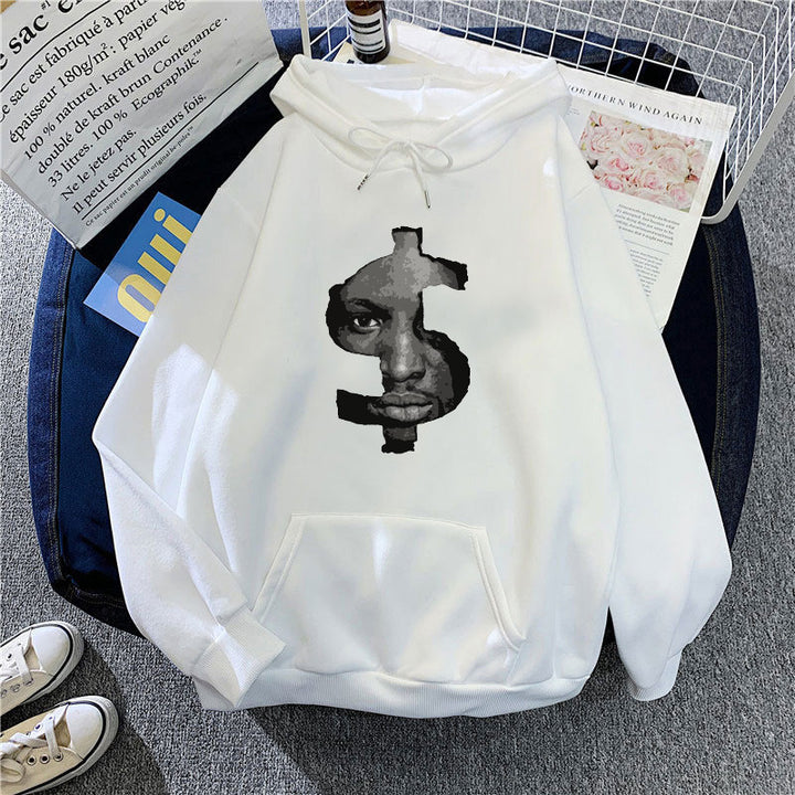 Kvinnors hoodie med slående grafiskt tryck Mirla-Eva Jonsson