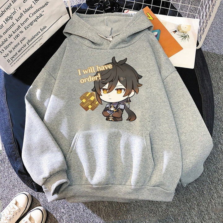 Kvinnors hoodie med söt anime-design och bekväm passform Mirla-Eva Jonsson