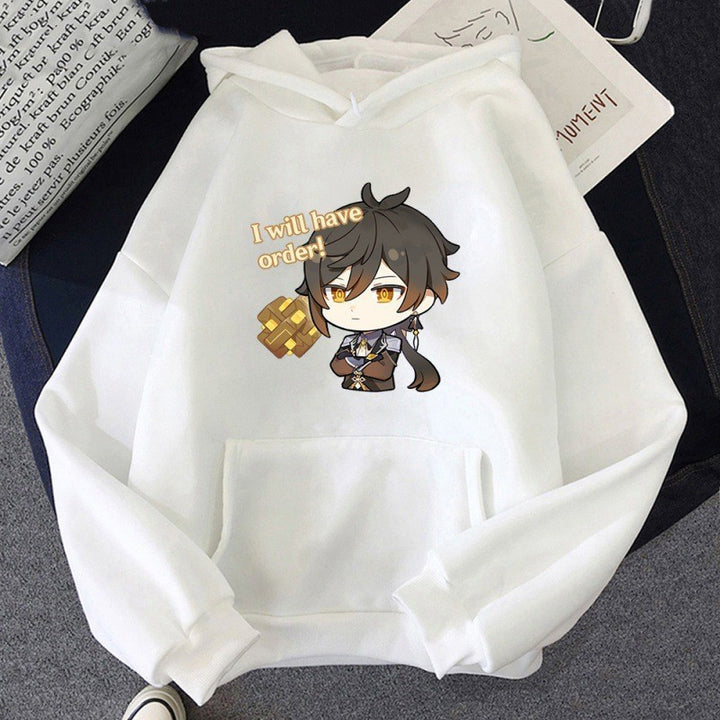 Kvinnors hoodie med söt anime-design och bekväm passform Mirla-Eva Jonsson