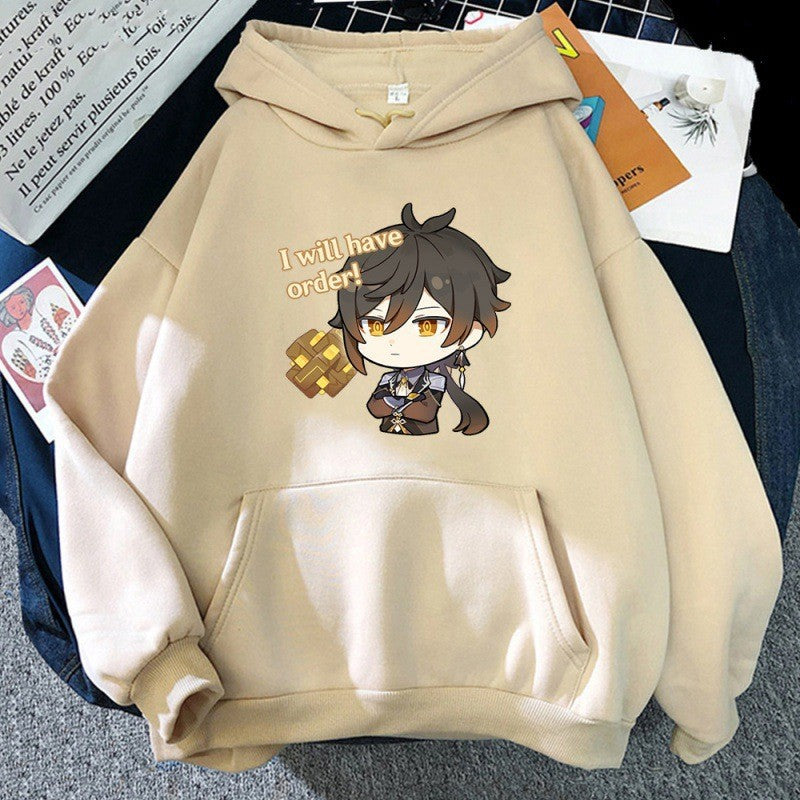 Kvinnors hoodie med söt anime-design och bekväm passform Mirla-Eva Jonsson