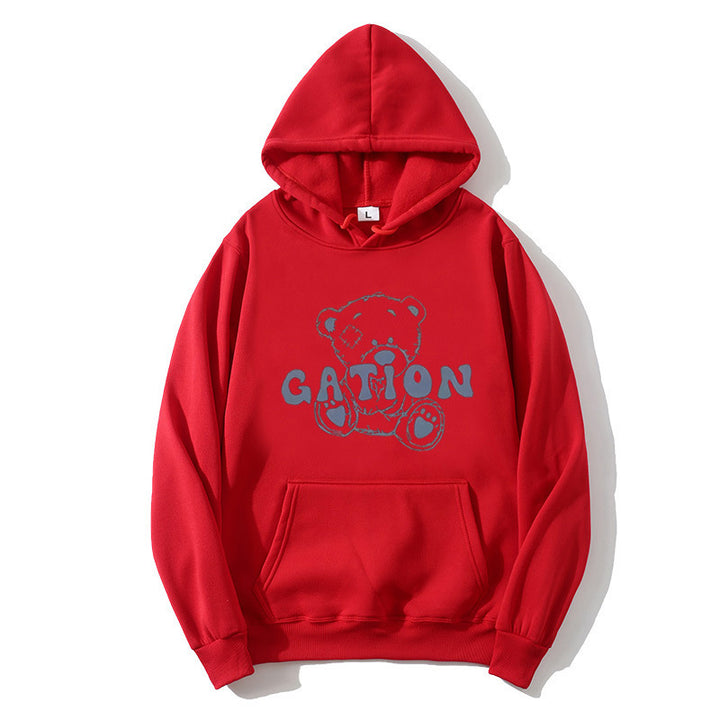 Kvinnors hoodie med söt björnmotiv Mirla-Eva Jonsson
