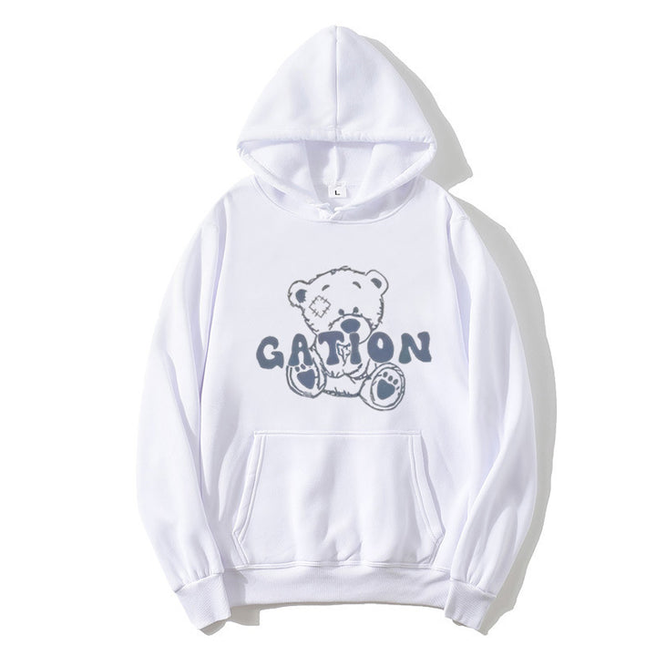 Kvinnors hoodie med söt björnmotiv Mirla-Eva Jonsson
