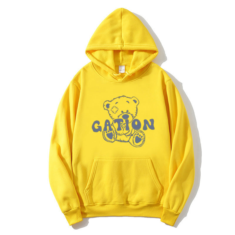 Kvinnors hoodie med söt björnmotiv Mirla-Eva Jonsson