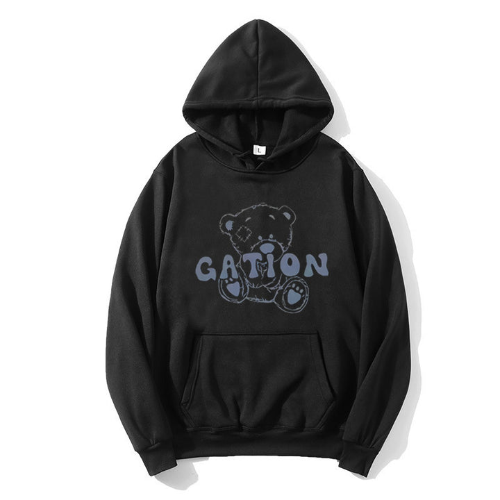Kvinnors hoodie med söt björnmotiv Mirla-Eva Jonsson