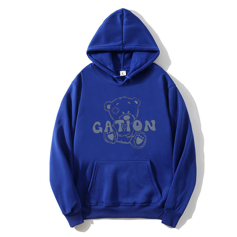 Kvinnors hoodie med söt björnmotiv Mirla-Eva Jonsson
