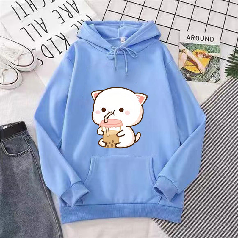 Kvinnors hoodie med söt djurmotiv Mirla-Eva Jonsson