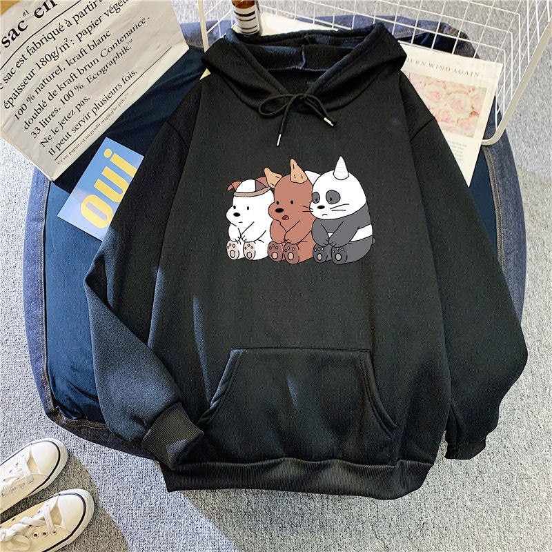 Kvinnors hoodie med söt djurmotiv Mirla-Eva Jonsson