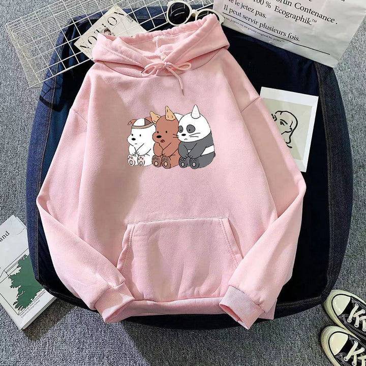 Kvinnors hoodie med söt djurmotiv Mirla-Eva Jonsson