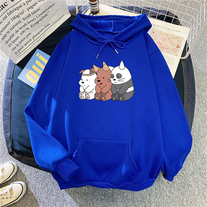 Kvinnors hoodie med söt djurmotiv Mirla-Eva Jonsson
