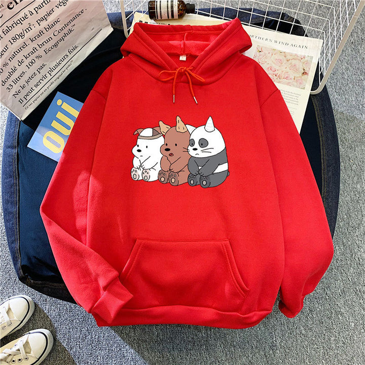 Kvinnors hoodie med söt djurmotiv Mirla-Eva Jonsson