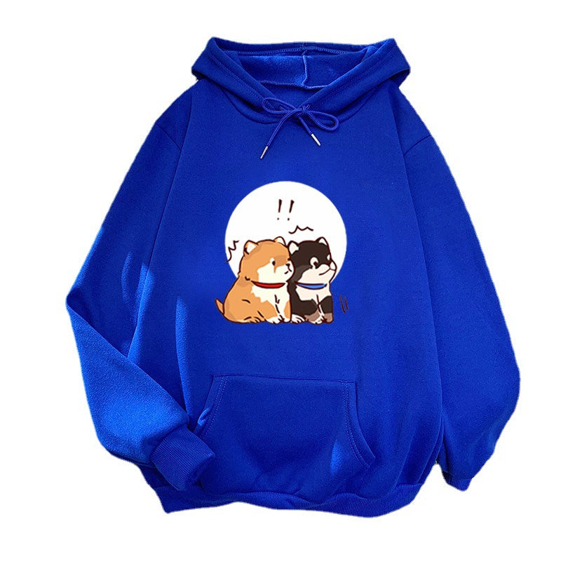 Kvinnors hoodie med söt hunddesign Mirla-Eva Jonsson