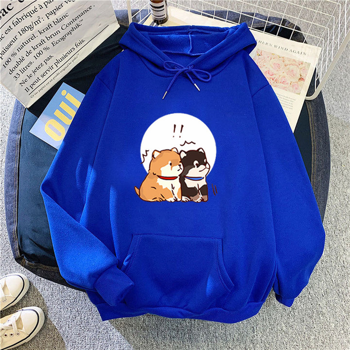 Kvinnors hoodie med söt hunddesign Mirla-Eva Jonsson