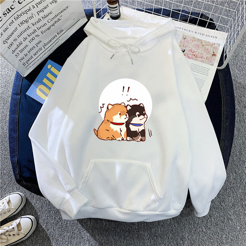 Kvinnors hoodie med söt hunddesign Mirla-Eva Jonsson