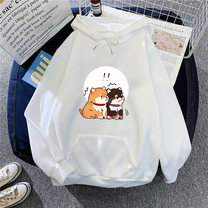 Kvinnors hoodie med söt hunddesign Mirla-Eva Jonsson