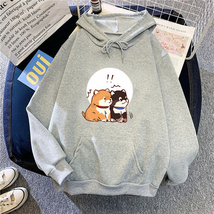 Kvinnors hoodie med söt hunddesign Mirla-Eva Jonsson