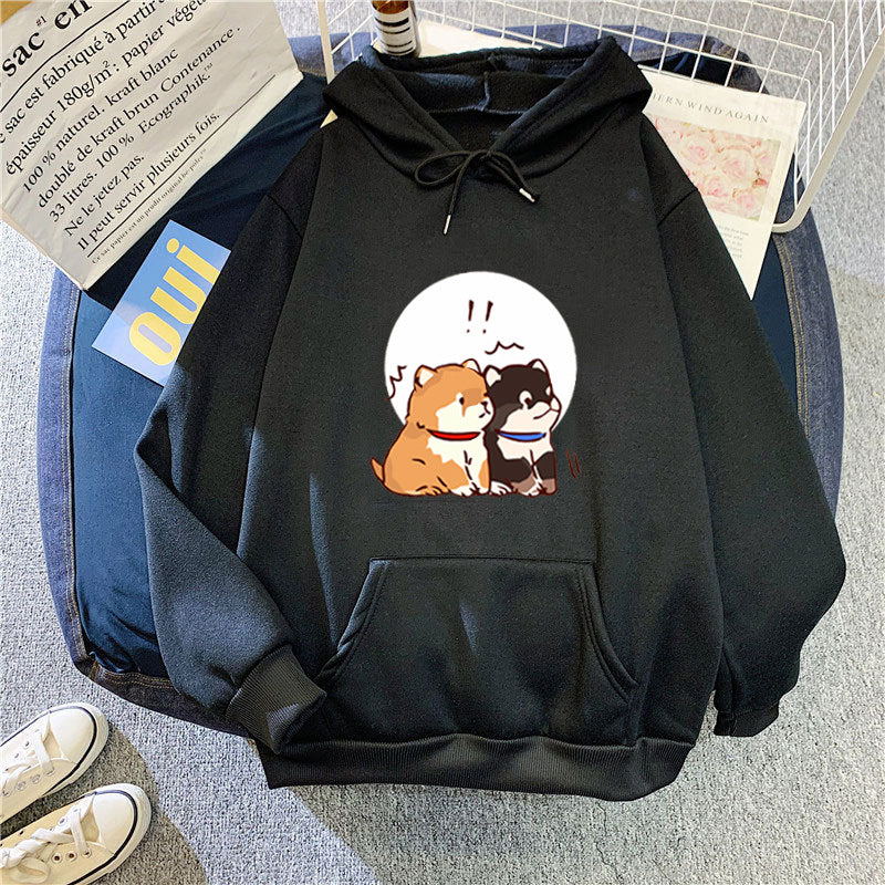 Kvinnors hoodie med söt hunddesign Mirla-Eva Jonsson