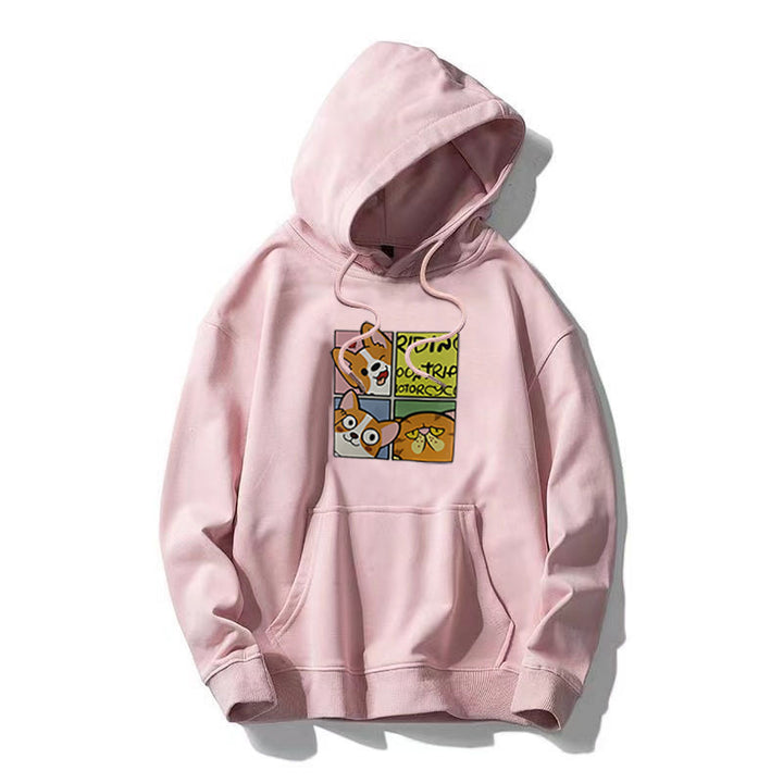 Kvinnors hoodie med söt hunddesign Mirla-Eva Jonsson