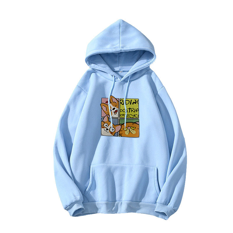 Kvinnors hoodie med söt hunddesign Mirla-Eva Jonsson