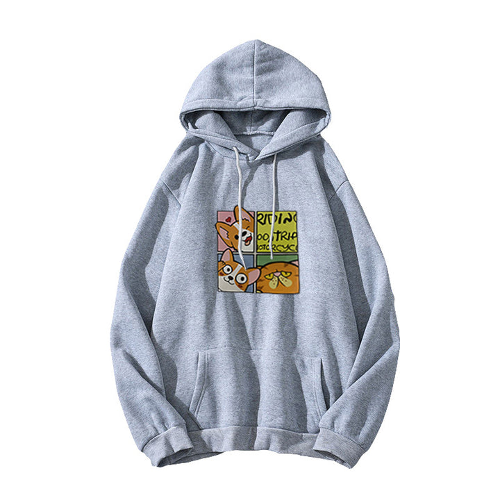 Kvinnors hoodie med söt hunddesign Mirla-Eva Jonsson