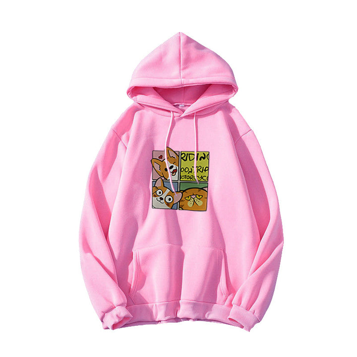 Kvinnors hoodie med söt hunddesign Mirla-Eva Jonsson