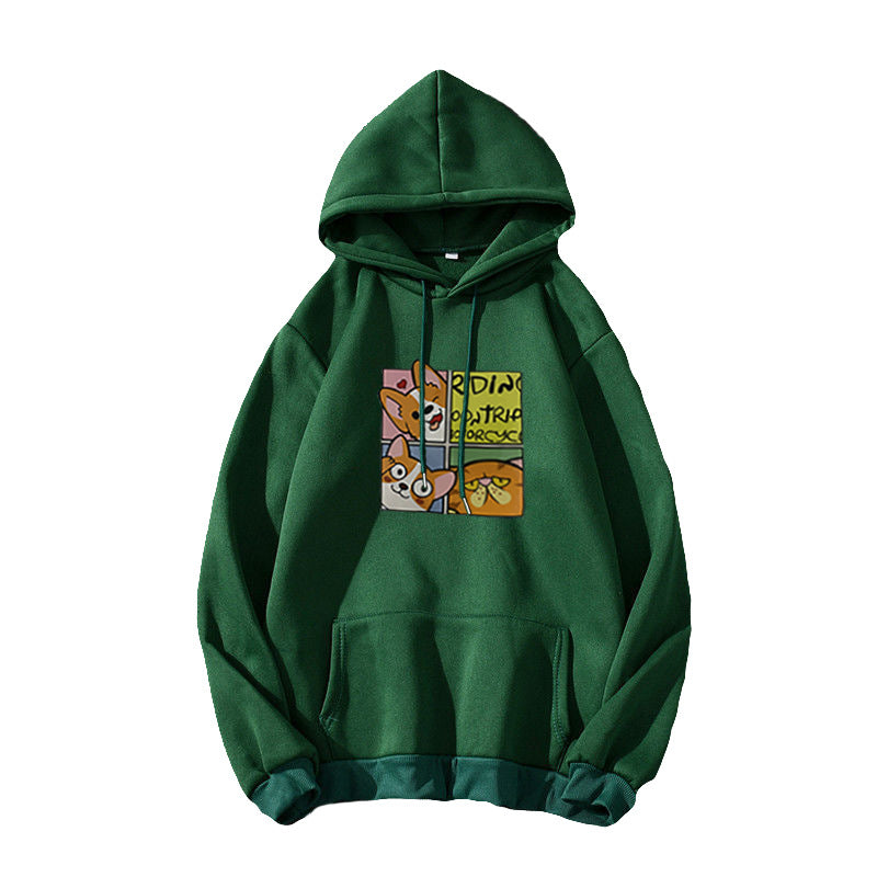 Kvinnors hoodie med söt hunddesign Mirla-Eva Jonsson