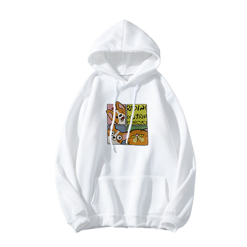 Kvinnors hoodie med söt hunddesign Mirla-Eva Jonsson