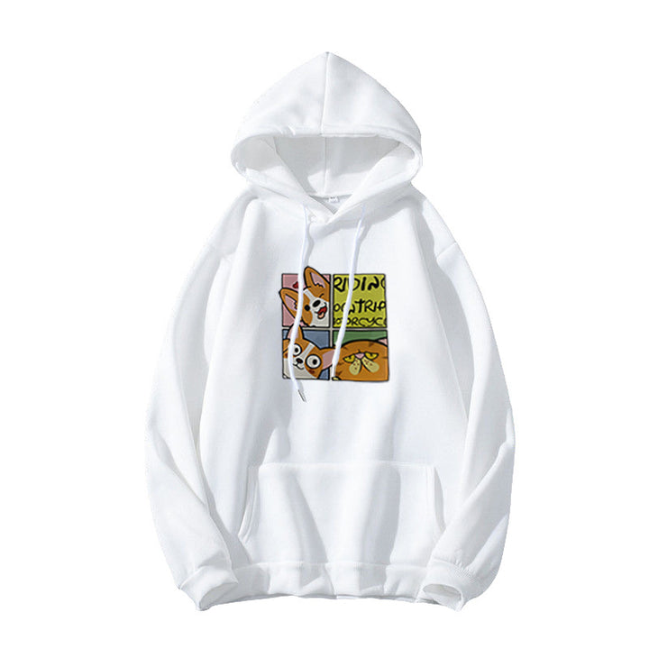 Kvinnors hoodie med söt hunddesign Mirla-Eva Jonsson
