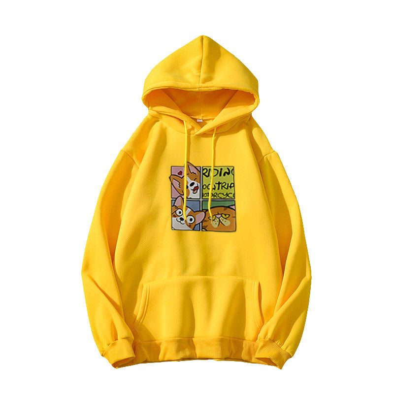 Kvinnors hoodie med söt hunddesign Mirla-Eva Jonsson