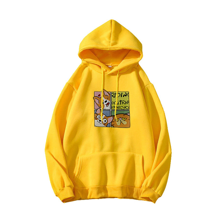 Kvinnors hoodie med söt hunddesign Mirla-Eva Jonsson