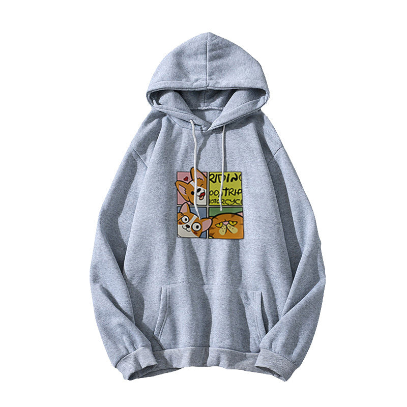 Kvinnors hoodie med söt hunddesign Mirla-Eva Jonsson