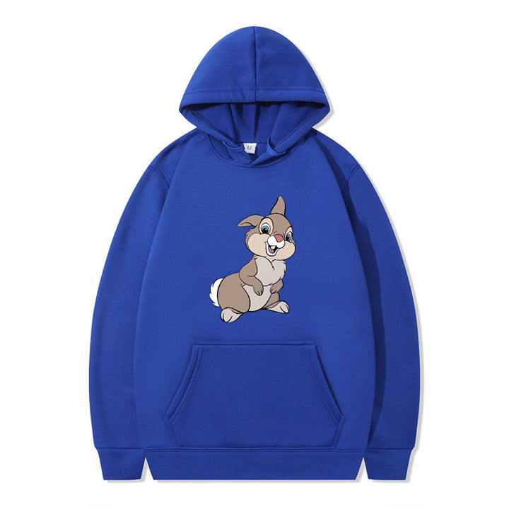 Kvinnors hoodie med söt kanin design och bekväma kängurufickor Mirla-Eva Jonsson