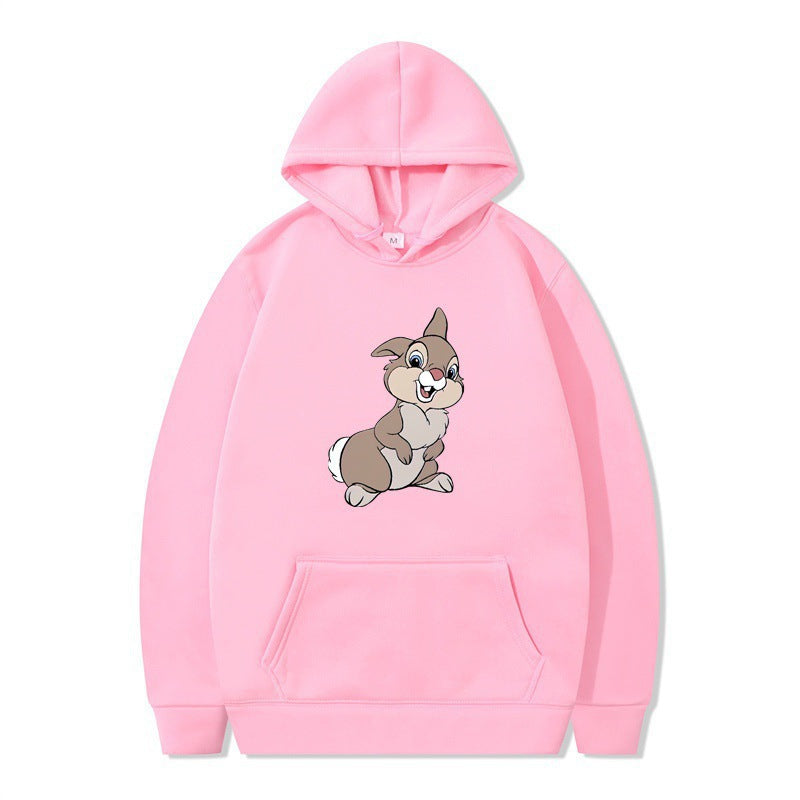 Kvinnors hoodie med söt kanin design och bekväma kängurufickor Mirla-Eva Jonsson
