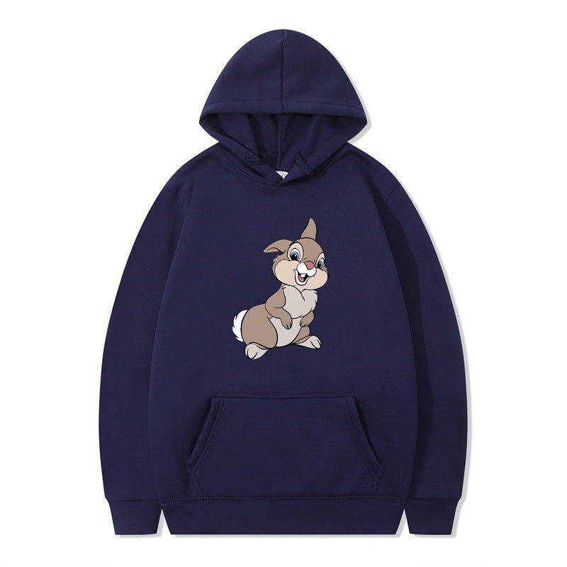 Kvinnors hoodie med söt kanin design och bekväma kängurufickor Mirla-Eva Jonsson