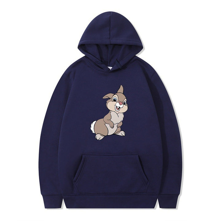 Kvinnors hoodie med söt kanin design och bekväma kängurufickor Mirla-Eva Jonsson