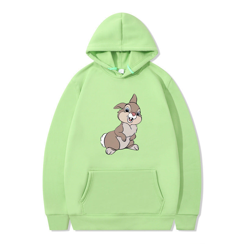 Kvinnors hoodie med söt kanin design och bekväma kängurufickor Mirla-Eva Jonsson