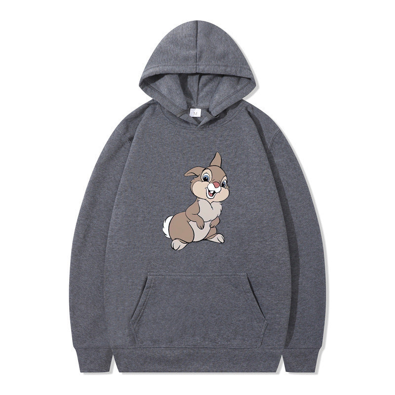 Kvinnors hoodie med söt kanin design och bekväma kängurufickor Mirla-Eva Jonsson