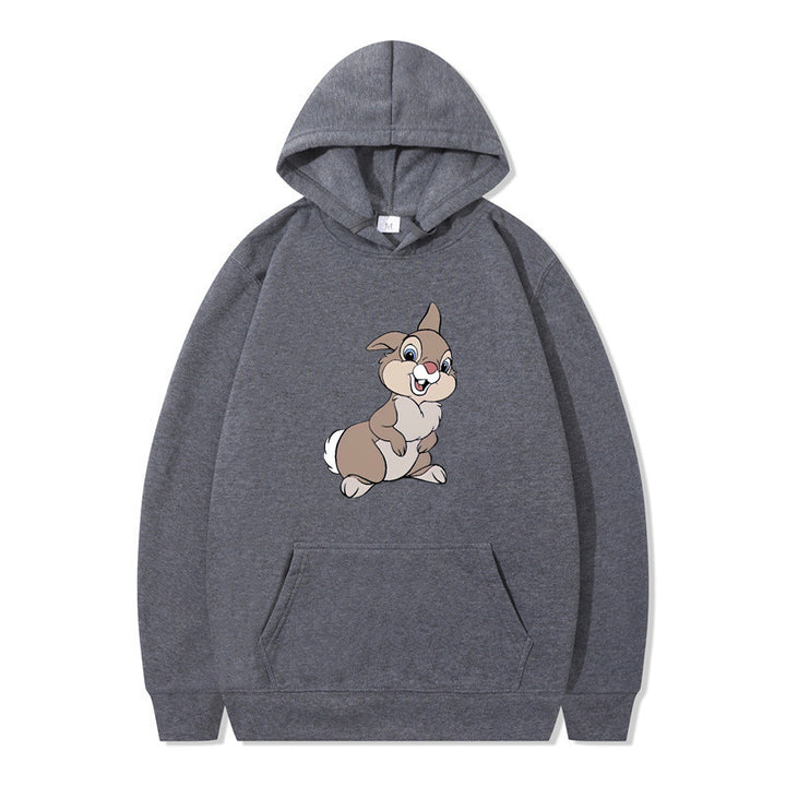 Kvinnors hoodie med söt kanin design och bekväma kängurufickor Mirla-Eva Jonsson