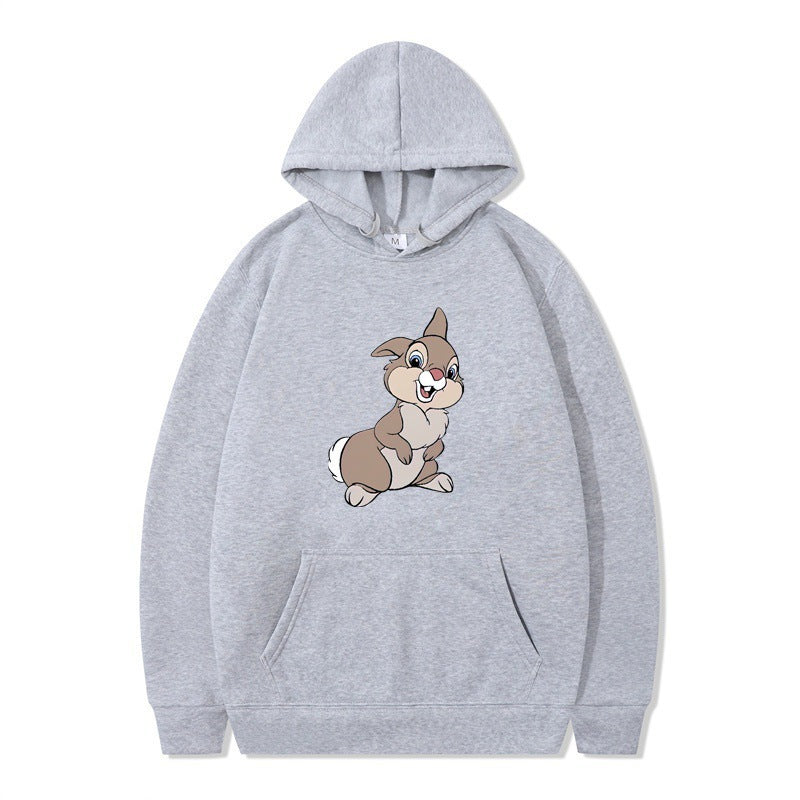 Kvinnors hoodie med söt kanin design och bekväma kängurufickor Mirla-Eva Jonsson
