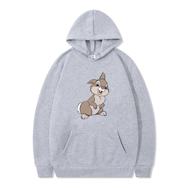 Kvinnors hoodie med söt kanin design och bekväma kängurufickor Mirla-Eva Jonsson