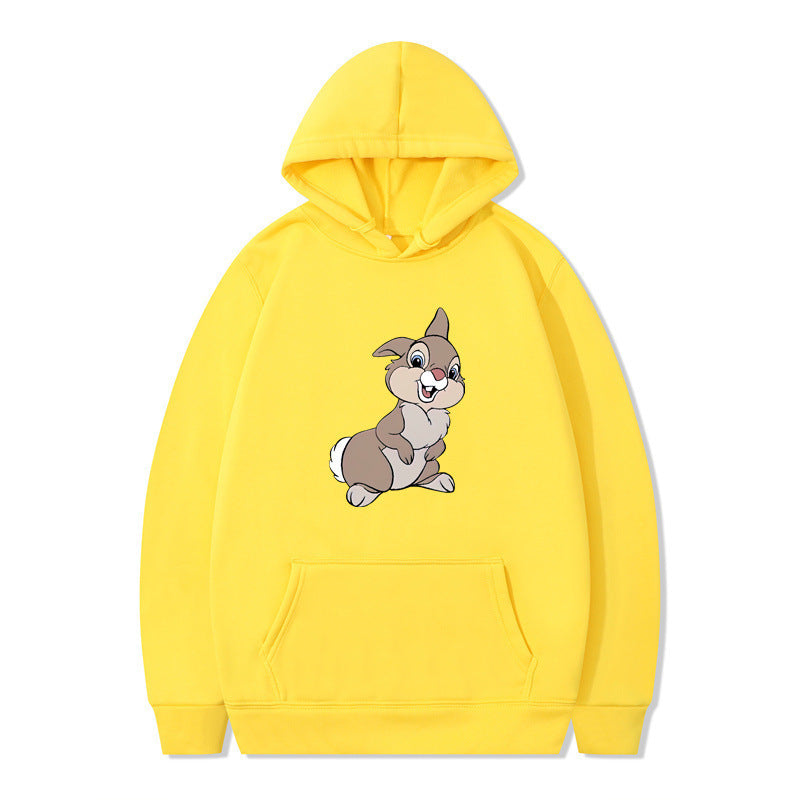 Kvinnors hoodie med söt kanin design och bekväma kängurufickor Mirla-Eva Jonsson
