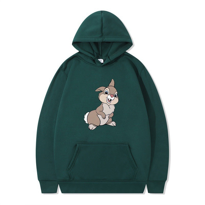 Kvinnors hoodie med söt kanin design och bekväma kängurufickor Mirla-Eva Jonsson