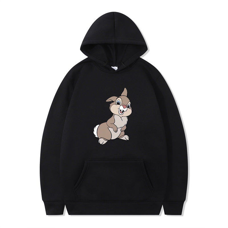 Kvinnors hoodie med söt kanin design och bekväma kängurufickor Mirla-Eva Jonsson