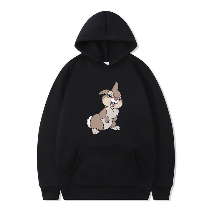 Kvinnors hoodie med söt kanin design och bekväma kängurufickor Mirla-Eva Jonsson