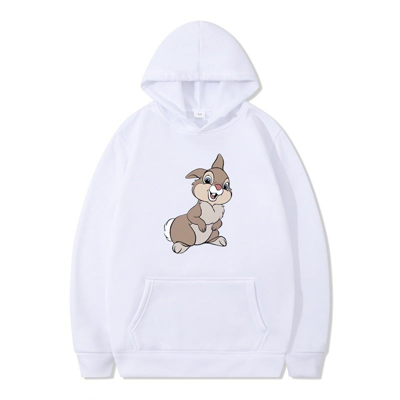 Kvinnors hoodie med söt kanin design och bekväma kängurufickor Mirla-Eva Jonsson