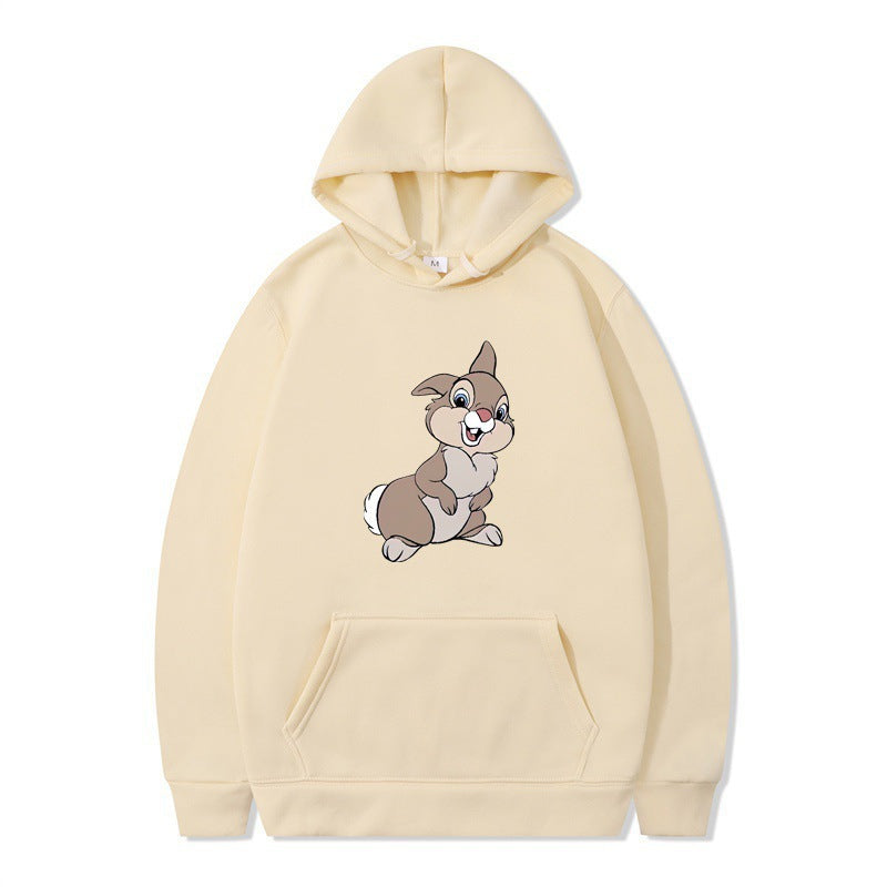 Kvinnors hoodie med söt kanin design och bekväma kängurufickor Mirla-Eva Jonsson